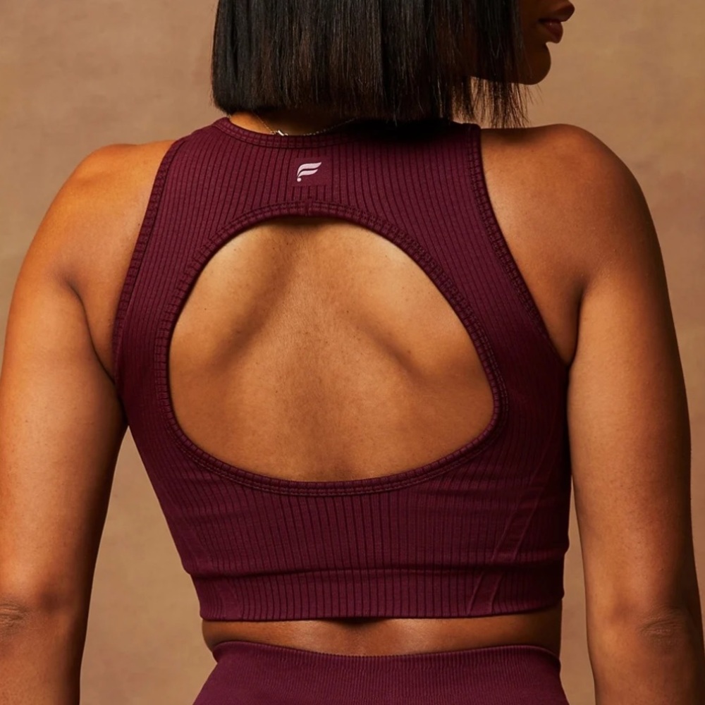 Fabletics “Khloe Edit” Seamless Low Impact Open Back Bra - Picture 2 of 4